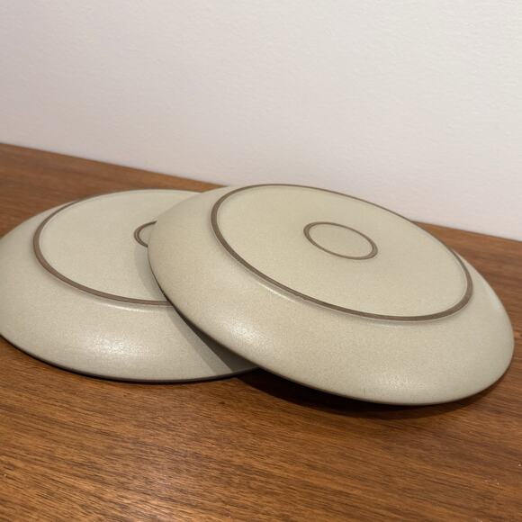 HEATH Ceramics Sandlewood Tan Coupe Shape Dinner Plates 11” Set Of 2 California - Picture 5 of 8